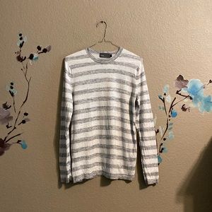 Vince striped cotton, cashmere, wool blend top S